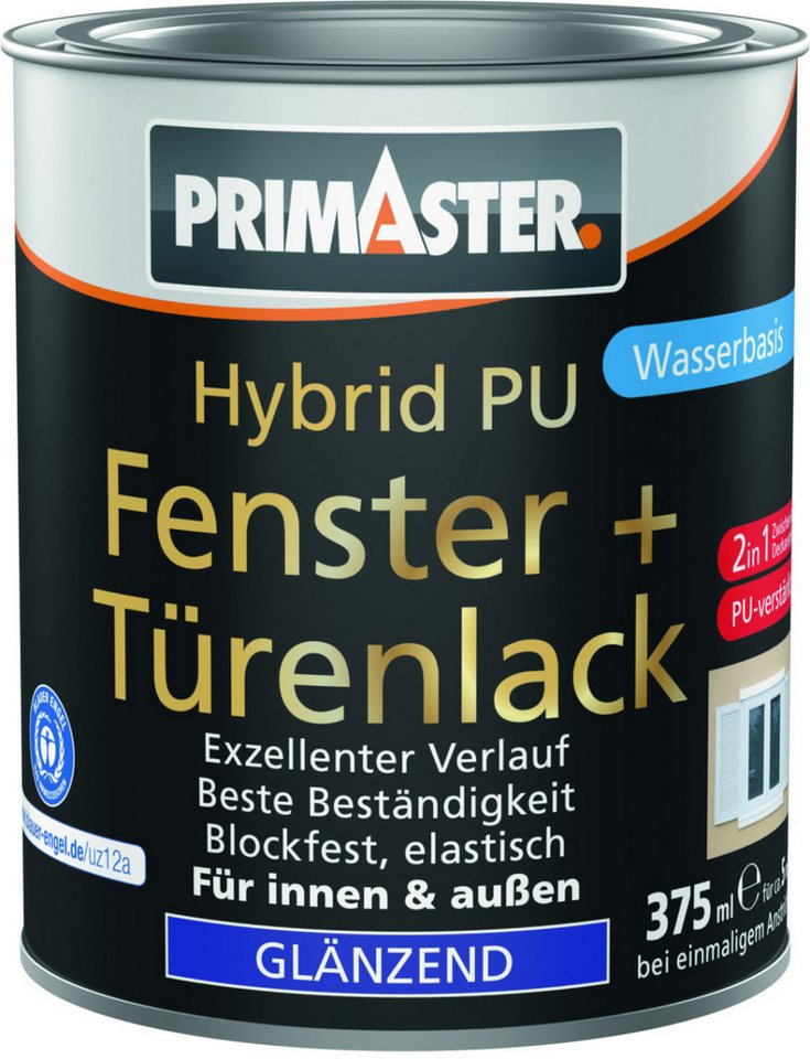 Primaster Tür- und Fensterlack Primaster Hybrid PU-Fenster + Türenlack 375 ml Primaster Tür- und Fensterlack Primaster Hybrid PU-Fenster + Türenlack 375 ml von Primaster