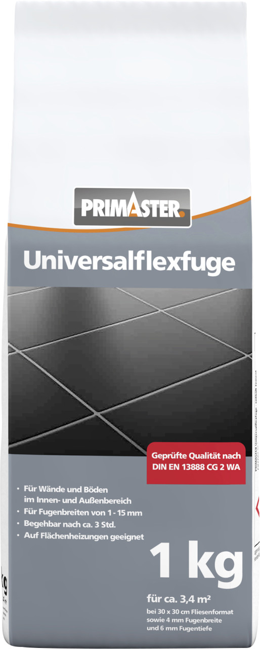 Primaster Universalflexfuge 1 - 15 mm silbergrau 1 kg von Primaster