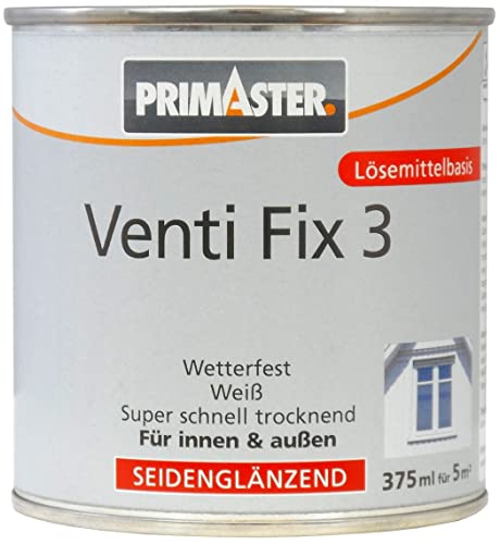 Primaster Venti Fix 3 375ml Weiß Seidenglänzend Fensterlack Fensterbeschichtung von Primaster