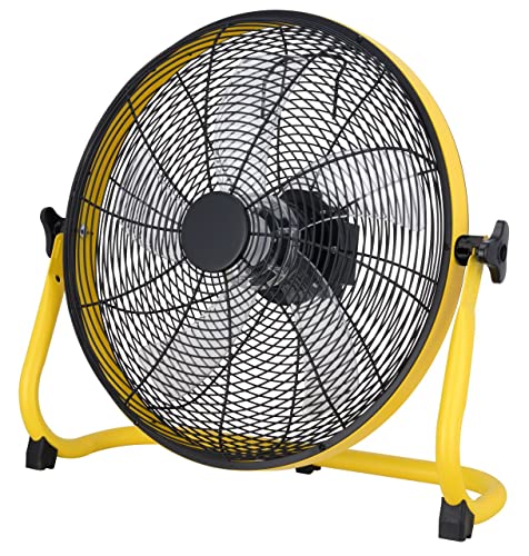 Primaster Ventilator Akku Ø 45 cm Luftkühler neigbar leise Bodenventilator von Primaster