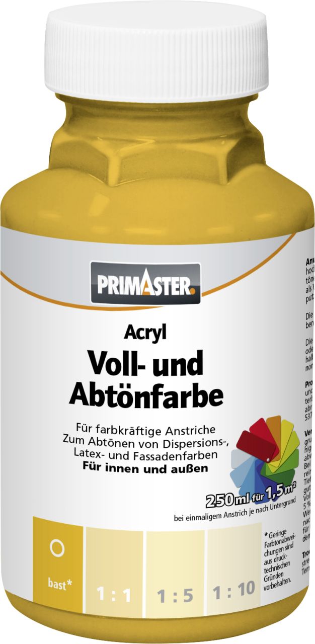 Primaster Voll- und Abtönfarbe 250 ml bast matt von Primaster