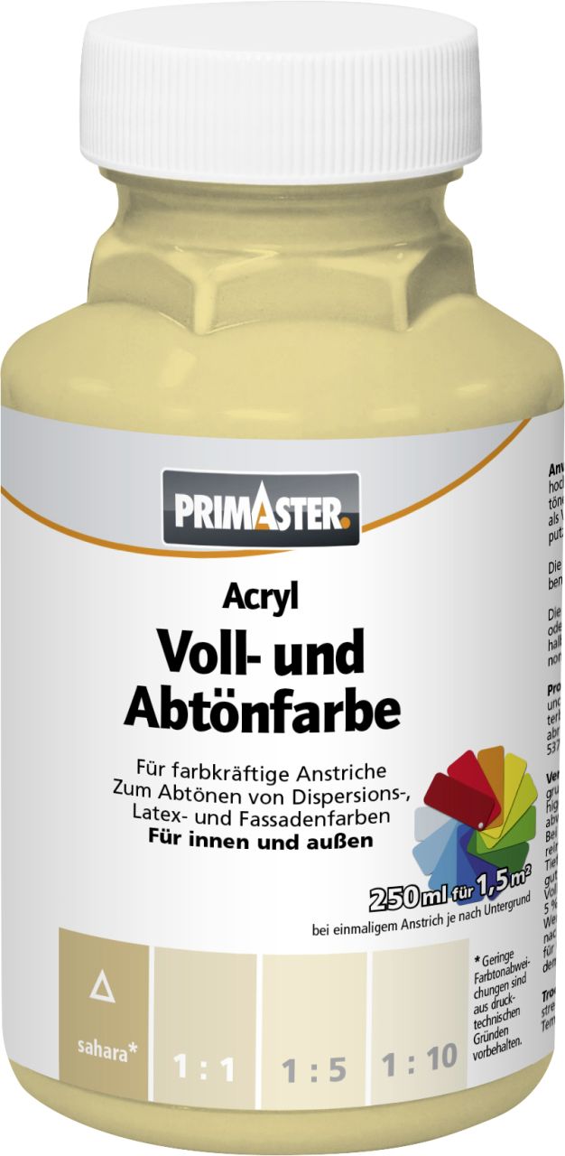 Primaster Voll- und Abtönfarbe 250 ml sahara matt von Primaster