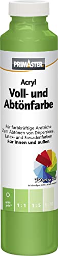 Primaster Voll- und Abtönfarbe 750ml Apfelgrün Matt Acryl Dispersionsfarbe von Primaster