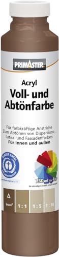 Primaster Voll- und Abtönfarbe 750ml Braun Matt Acryl Dispersionsfarbe von Primaster