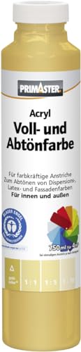 Primaster Voll- und Abtönfarbe 750ml Goldocker Matt Acryl Dispersionsfarbe von Primaster