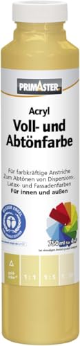 Primaster Voll- und Abtönfarbe 750ml Goldocker Matt Acryl Dispersionsfarbe von Primaster