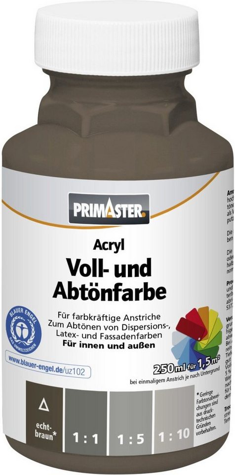 Primaster Vollton- und Abtönfarbe Primaster Voll- und Abtönfarbe 250 ml echtbraun von Primaster