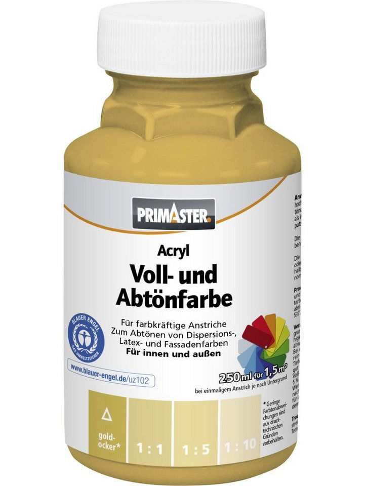 Primaster Vollton- und Abtönfarbe Primaster Voll- und Abtönfarbe 250 ml goldocker von Primaster