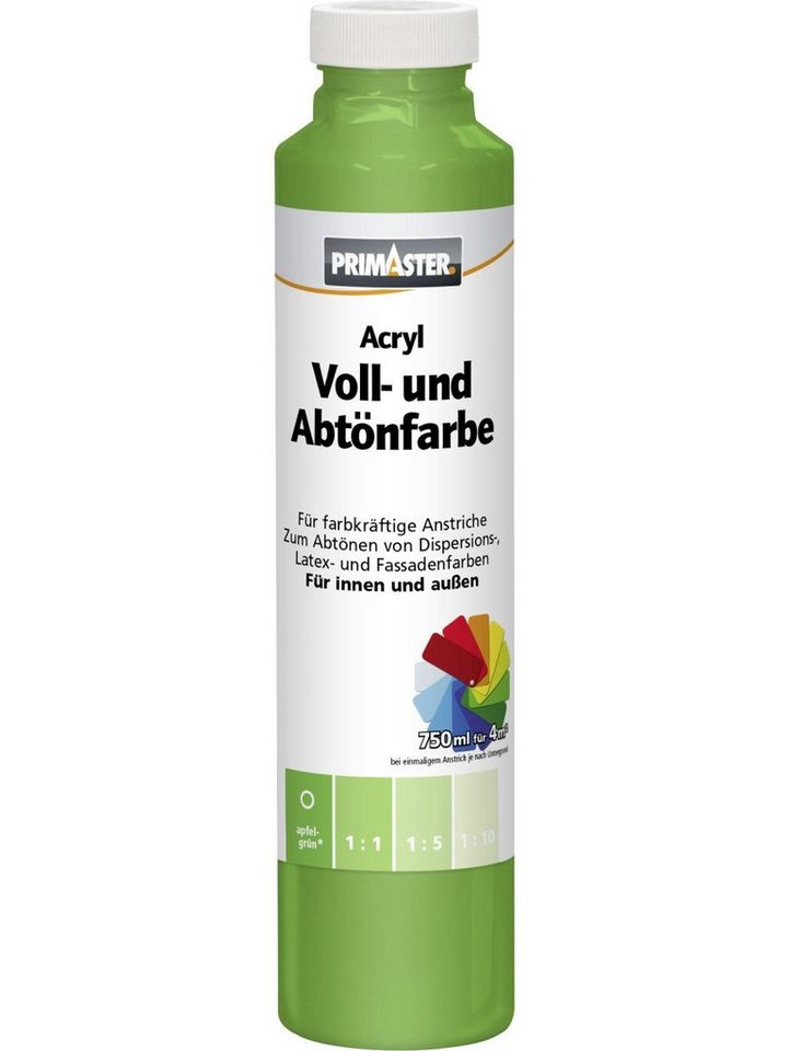 Primaster Vollton- und Abtönfarbe Primaster Voll- und Abtönfarbe 750 ml apfelgrün von Primaster