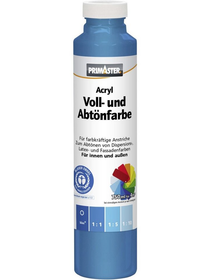 Primaster Vollton- und Abtönfarbe Primaster Voll- und Abtönfarbe 750 ml blau matt von Primaster