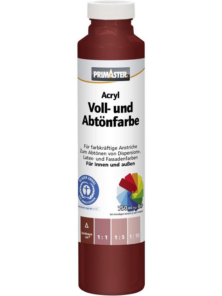 Primaster Vollton- und Abtönfarbe Primaster Voll- und Abtönfarbe 750 ml bordeaux von Primaster