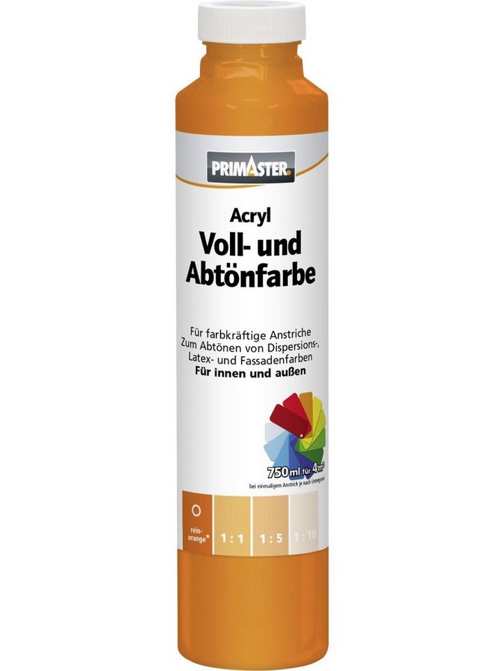 Primaster Vollton- und Abtönfarbe Primaster Voll- und Abtönfarbe 750 ml reinorange von Primaster