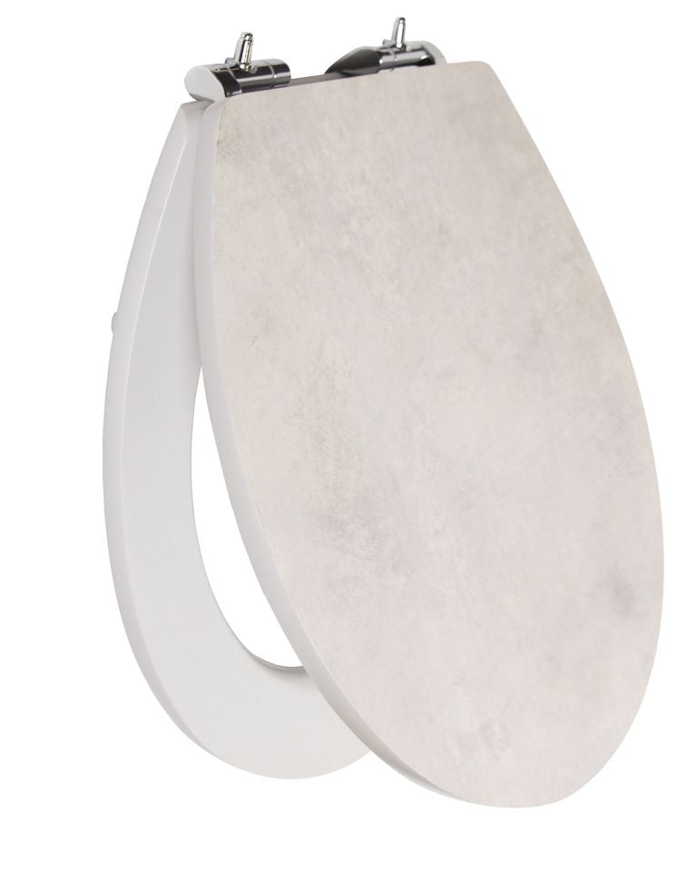 Primaster WC-Sitz mit Absenkautomatik Betonoptik hellgrau von Primaster