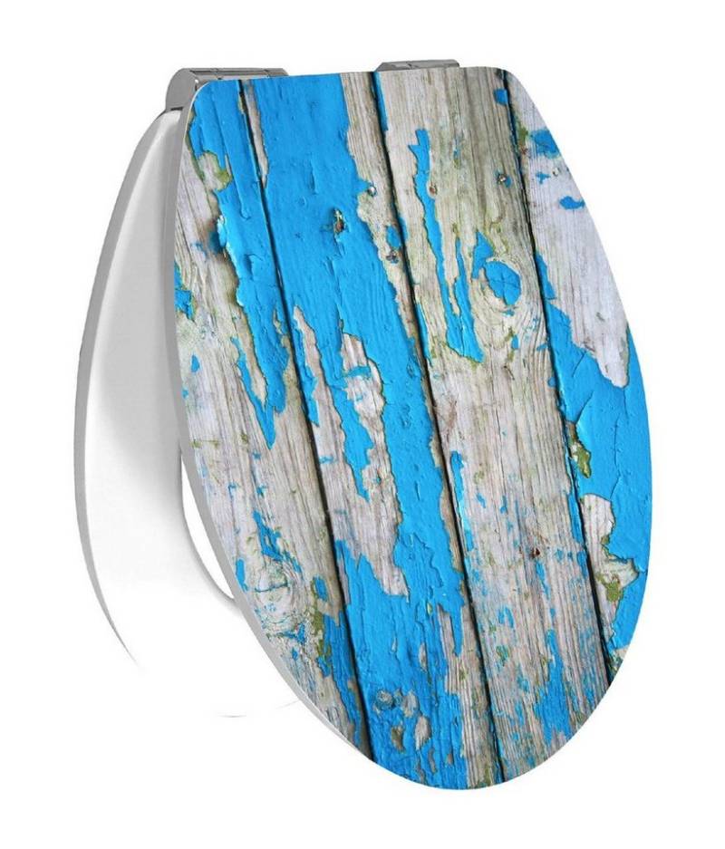 Primaster WC-Sitz Primaster WC-Sitz mit Absenkautomatik Old Blue, Abnehmbar Absenkautomatik Metallscharniere von Primaster