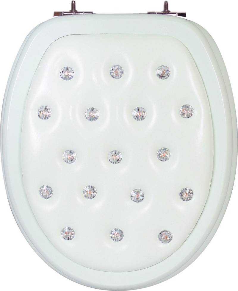 Primaster WC-Sitz mit Strasssteinen Absenkautomatik Soft weiß von Primaster