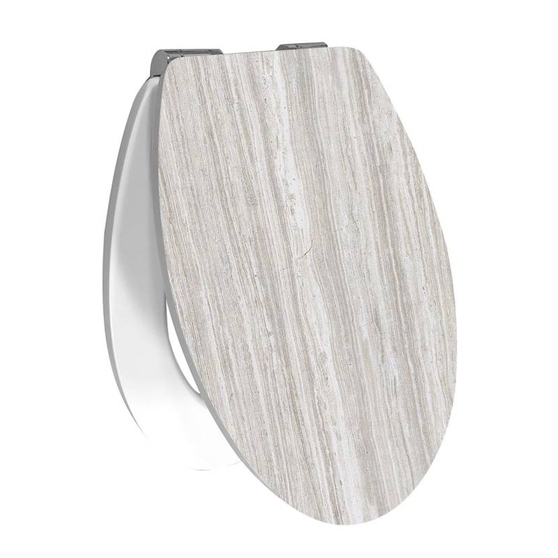 Primaster WC-Sitz mit Absenkautomatik White Wood von Primaster