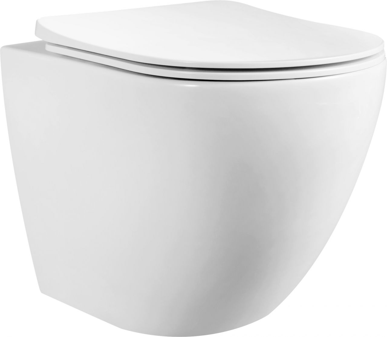 Primaster Wand WC spülrandlos Iota Tiefspüler weiß erhöht inkl. WC-Sitz von Primaster