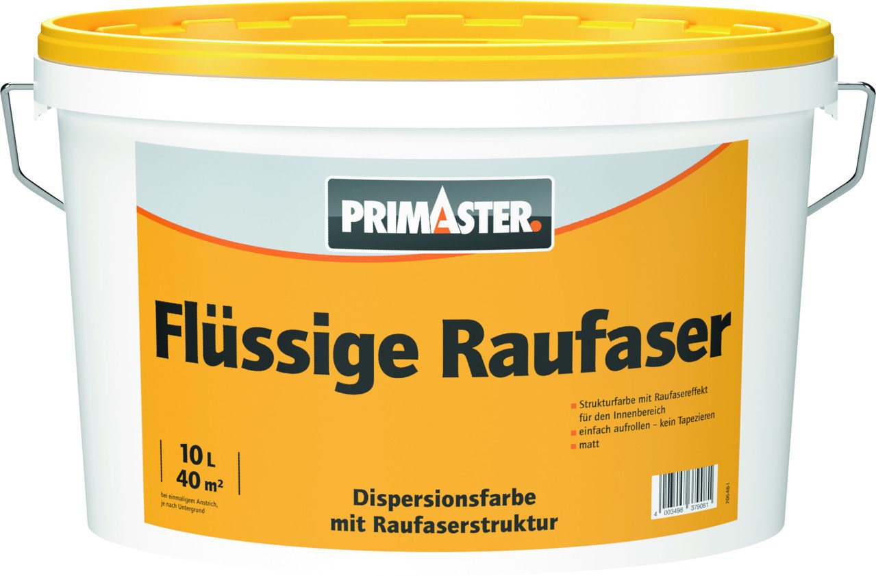 Primaster Wandfarbe Primaster Flüssige Raufaser 10 L weiß matt von Primaster