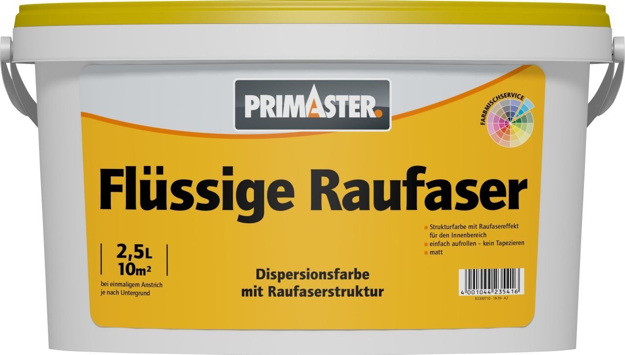 Primaster Wandfarbe Primaster Flüssige Raufaser 2,5 L weiß von Primaster