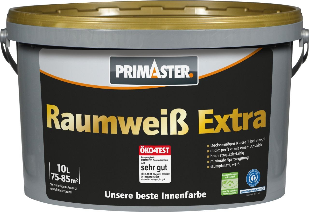 Primaster Wandfarbe Primaster Raumweiß matt Extra 10 L von Primaster