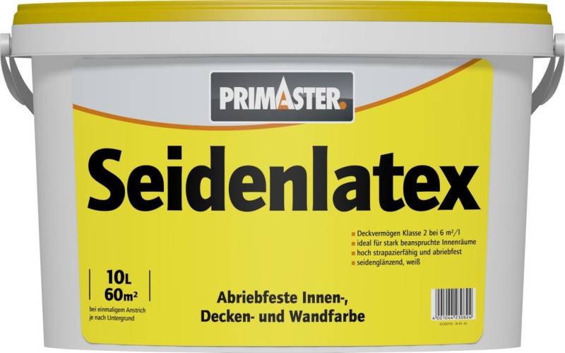 Primaster Wandfarbe Primaster Seidenlatex 10 L weiß von Primaster