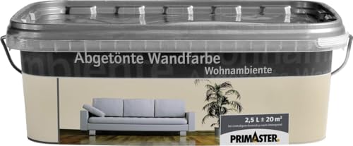Primaster Wandfarbe Wohnambiente 2,5L Crema Matt Innenfarbe Deckenfarbe von Primaster