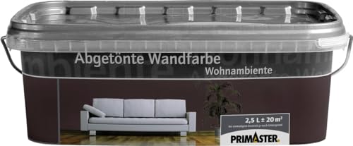 Primaster Wandfarbe Wohnambiente 2,5L Espresso Matt Innenfarbe Deckenfarbe von Primaster