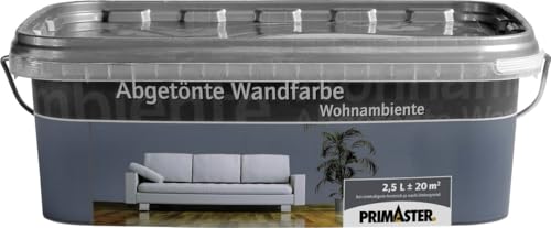 Primaster Wandfarbe Wohnambiente 2,5L Lavagrau Matt Innenfarbe Deckenfarbe von Primaster