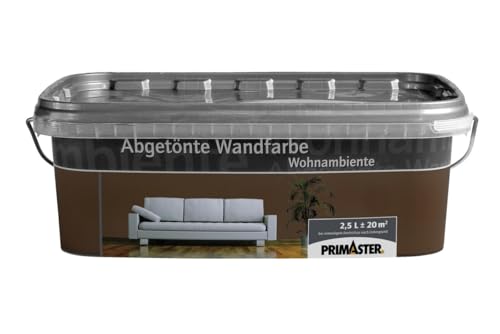 Primaster Wandfarbe Wohnambiente 2,5L Mocca Matt Innenfarbe Deckenfarbe von Primaster