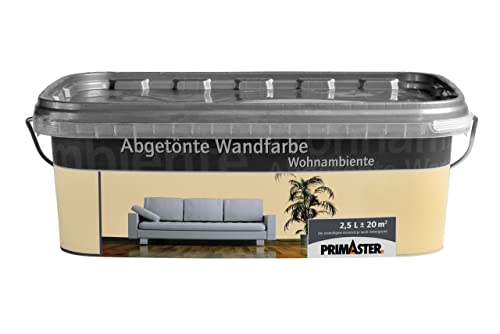 Primaster Wandfarbe Wohnambiente 2,5L Vanille Matt Innenfarbe Deckenfarbe von Primaster