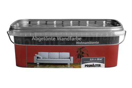 Primaster Wandfarbe Wohnambiente 2,5L Ziegelrot Matt Innenfarbe Deckenfarbe von Primaster