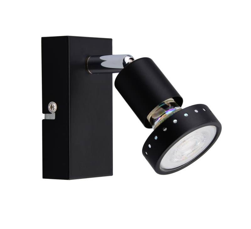 Primaster Wandlampe 1er LED Spot Chicago GU10 10 x 8 cm schwarz von Primaster