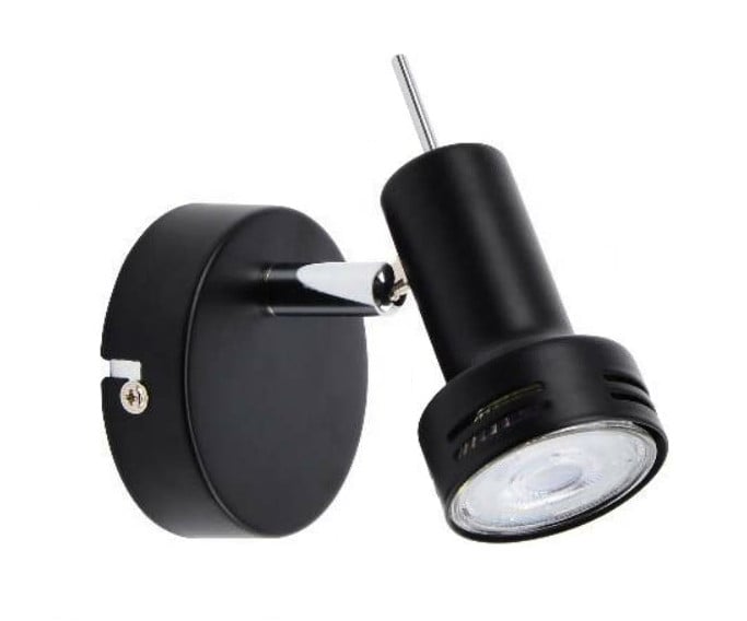 Primaster Wandlampe 1er LED Spot New York GU10 8 x 11 cm schwarz von Primaster