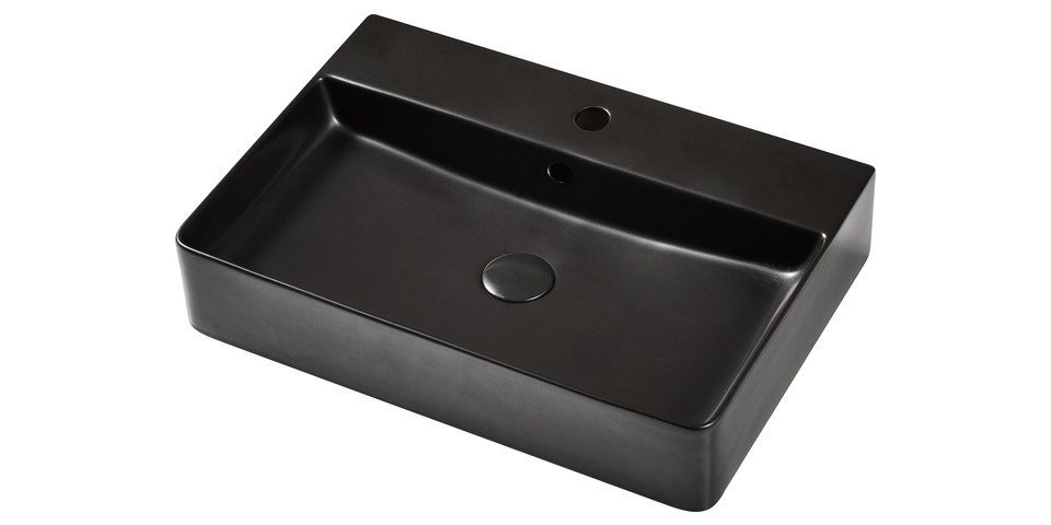 Primaster Waschbecken Primaster Keramikwaschbecken 50 cm Prag schwarz von Primaster