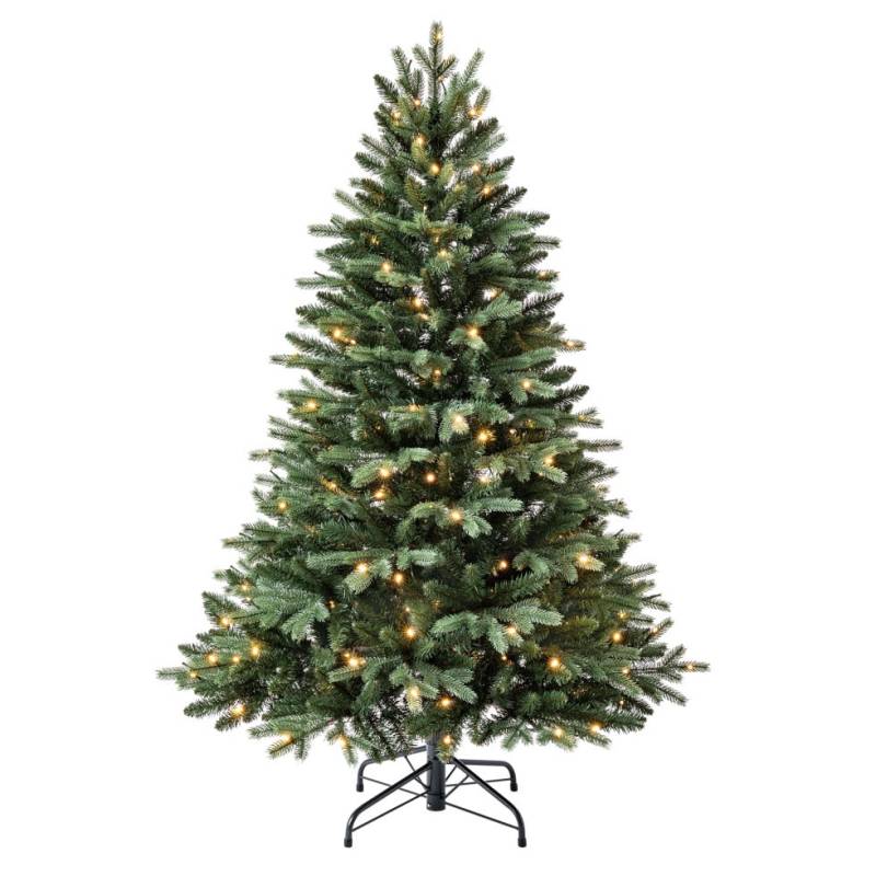 Primaster Weihnachtsbaum 1,5 m grün beleuchtet 200 Lichter warmweiß von Primaster