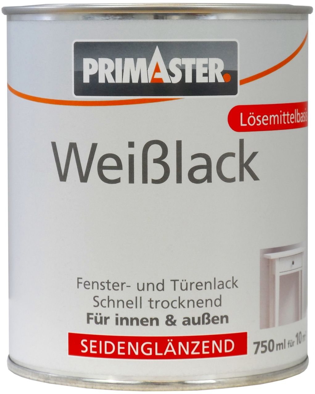 Primaster Weißlack 750 ml seidenglänzend von Primaster