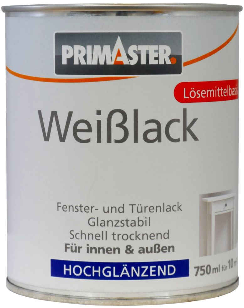 Primaster Weißlack 750 ml hochglänzend Primaster Weißlack 750 ml hochglänzend von Primaster