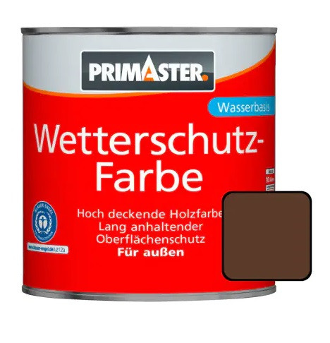 Primaster Wetterschutzfarbe 2,5 L dunkelbraun von Primaster