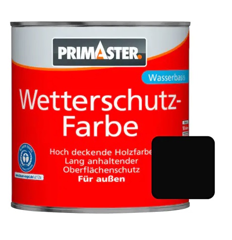 Primaster Wetterschutzfarbe 2,5 L schwarz von Primaster