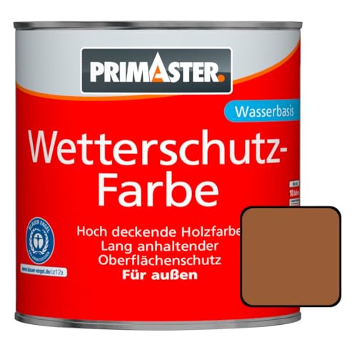 Primaster Wetterschutzfarbe 750ml Braun Holzfarbe UV-Schutz Wetterschutz von Primaster