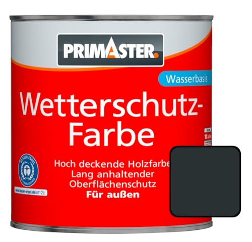 Primaster Wetterschutzfarbe RAL 7016 10 m² 750 ml anthrazitgrau für Außen von Primaster