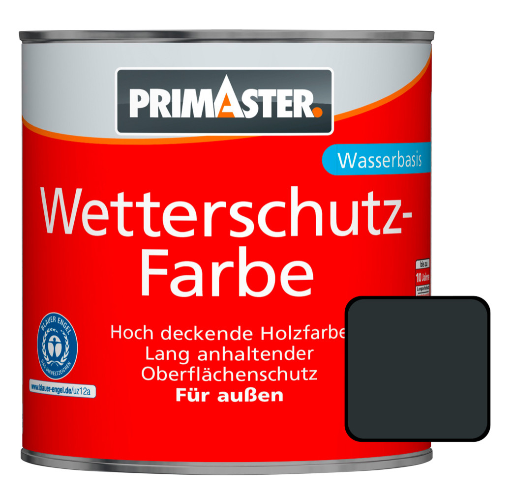 Primaster Wetterschutzfarbe 2,5 L anthrazitgrau von Primaster