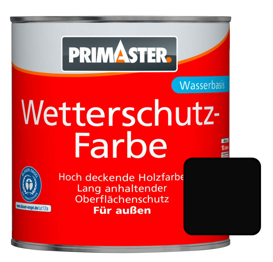 Primaster Wetterschutzfarbe 2,5 L schwarz von Primaster