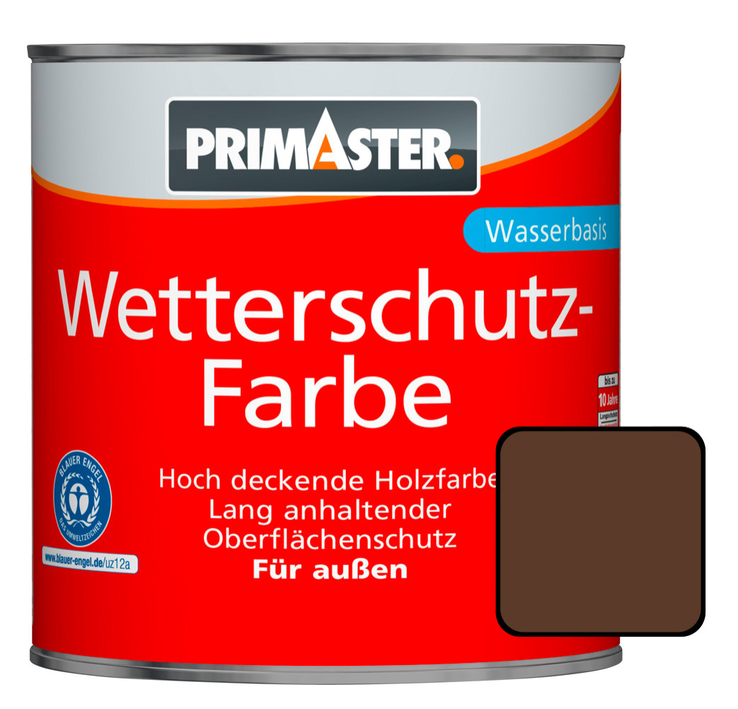 Primaster Wetterschutzfarbe 2,5 L dunkelbraun von Primaster