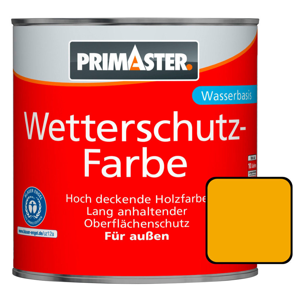 Primaster Wetterschutzfarbe 2,5 L gelb von Primaster