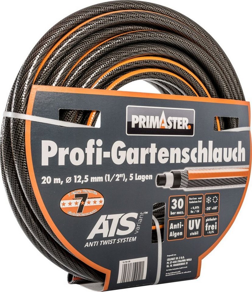 Primaster Wischwasserschlauch Primaster Profi-Gartenschlauch 20 m Ø 12,7 mm von Primaster