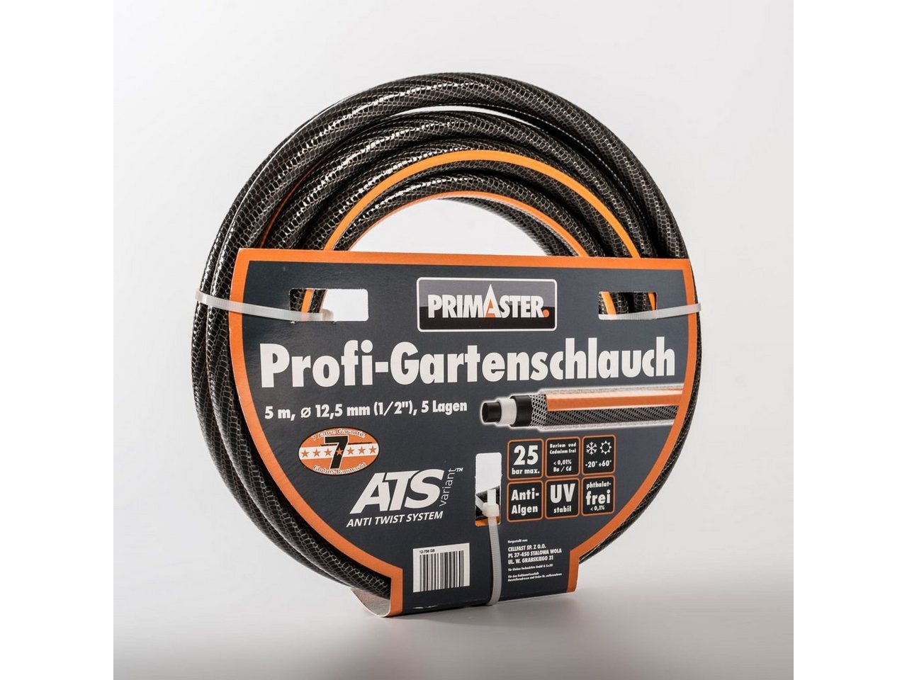 Primaster Wischwasserschlauch Primaster Profi-Gartenschlauch 5 m Ø 12,7 mm (1/2) von Primaster