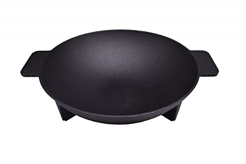 Primaster Wokpfanne Ø 34 cm Gusseisen Gusseisenwok Grillwok von Primaster