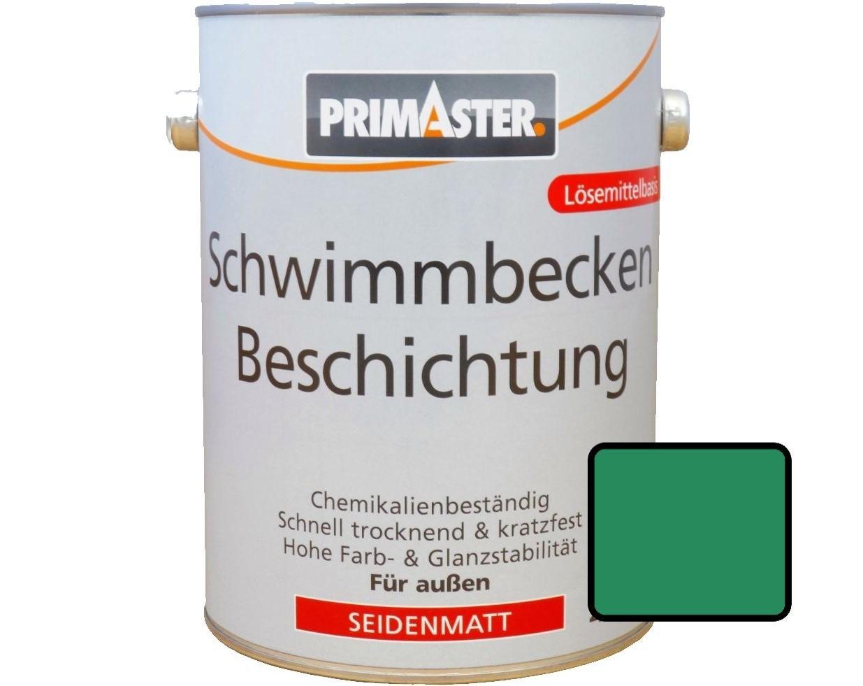 Primaster Zementfarbe Primaster Schwimmbeckenbeschichtung 2,5 L poolgrün von Primaster