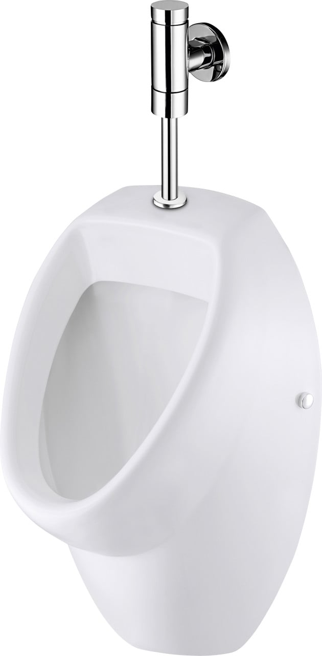 Primaster Urinal-Set Gaia weiß inkl. Ablauf und Druckspüler von Primaster